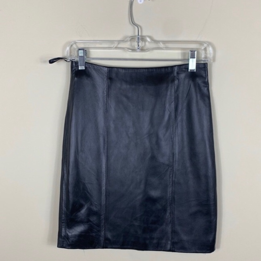 NWT Neiman Marcus genuine leather pencil skirt